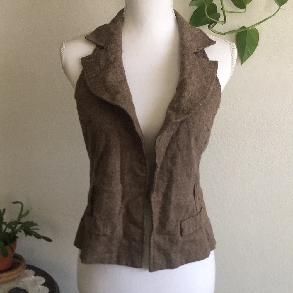 Brown cotton vest